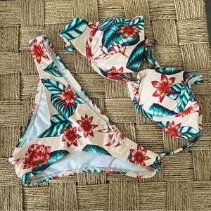 Pink Floral Swim Set